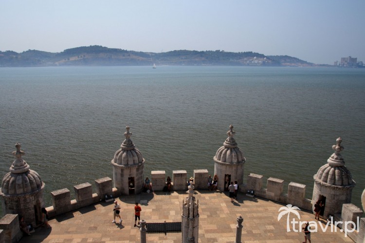 A view of the ocean from the Belem Tower