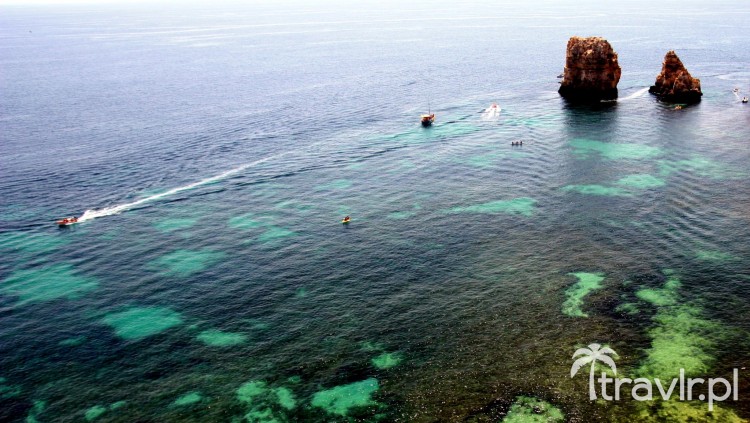 A view of the ocean seen from the cliffs in Lagos