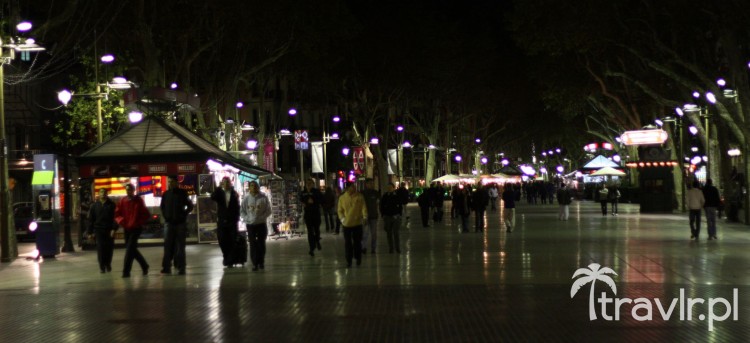 La Rambla nocą
