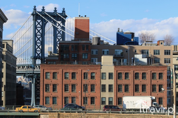 Most Brooklyński widziany z Brooklynu