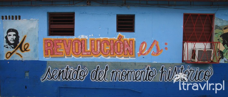 Mural propagandowy w Varadero