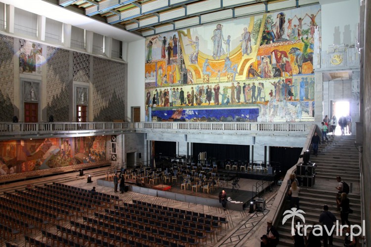 Sala ratusza w Oslo - miejsce wręczenia nagrody Nobla