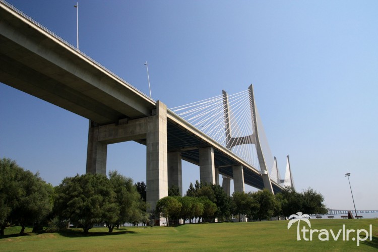 The impressive Vasco da Gama Bridge in Lisbon