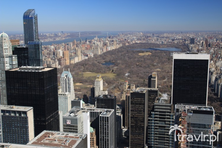 Widok z Top of The Rock na Central Park